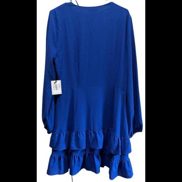 NWT 1.State Royal Blue  Dress Large Ruffle Flowy - Picture 2 of 4